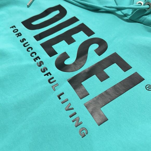 Diesel For Successful Living Hoodie Sweatshirt Sweater Mint Blue Men M NWOT - Picture 5 of 11